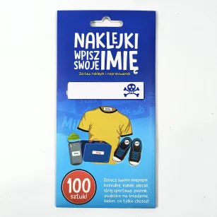 Naklejki imienne 100 szt. - Czyste