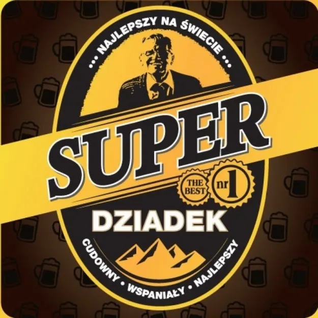 Podkładka pod kubek - Super dziadek, najlepszy na świecie, ... 
