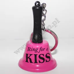 Dzwonek mały, brelok - Ring for a kiss - dzwonek na pocałunek