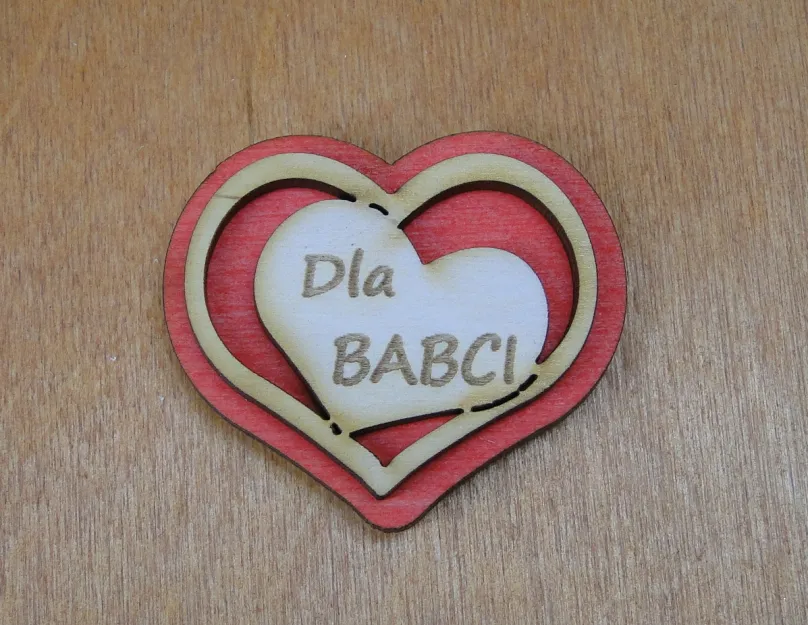 Serce z magnesem - Dla Babci