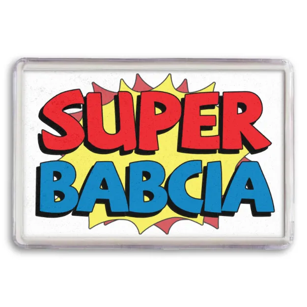 Ramka, magnes - Super Babcia