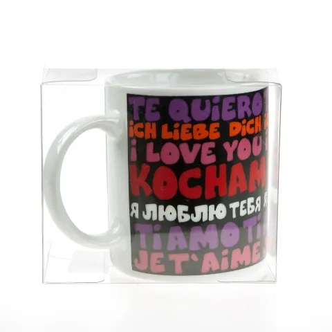 Kubek Kukartka - Kocham Cię, Te quiero, I love you, Ich liebe dich...