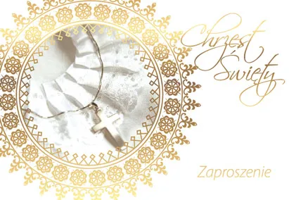 Zaproszenia 5 szt - Chrzest Święty