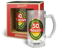 Kufelek szklany - 50 urodziny - Zimne piwo człowieka legendy