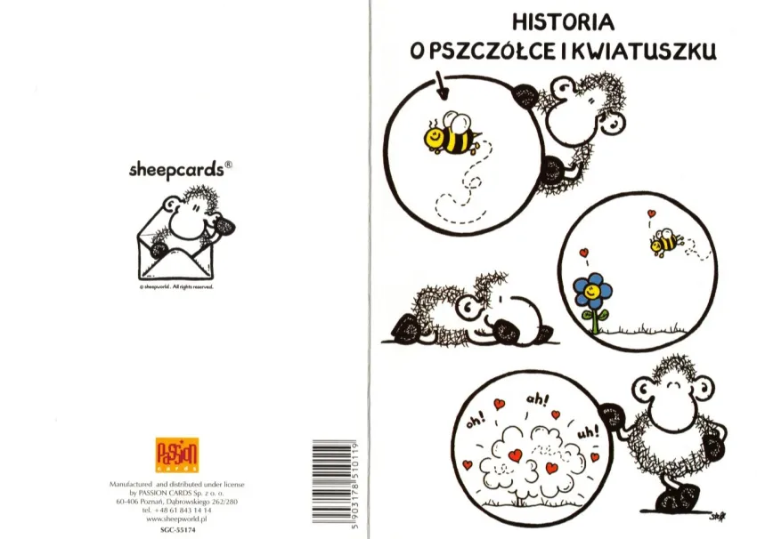 Karnet Sheepworld - Historia o pszczółce i kwiatuszku
