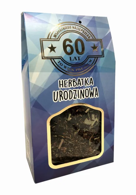 Herbatka urodzinowa - 60 lat to wiek premium, wszystkiego najlepszego 