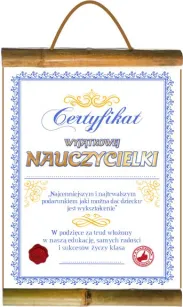 Dyplom z bambusem - Certyfikat wyjątkowej Nauczycielki