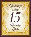 Etykieta na wino - Gratulacje z okazji 15 rocznicy ślubu - 2