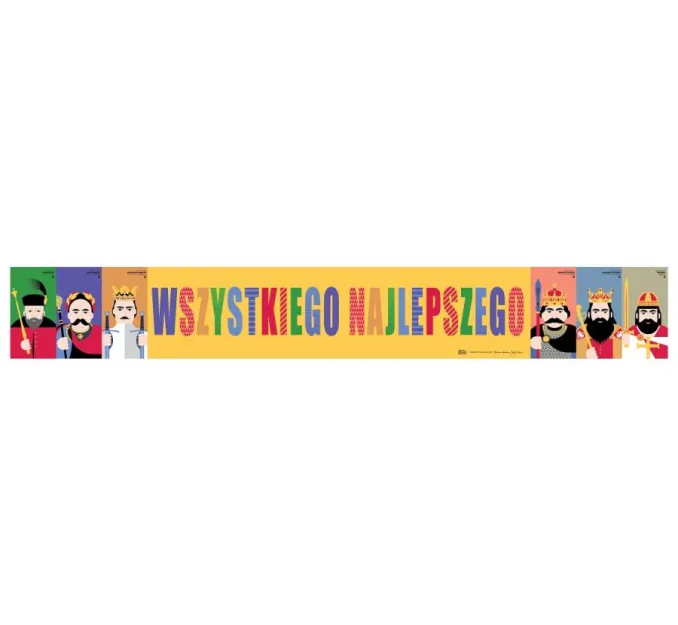 Banner Królewska Impreza - Wszystkiego Najlepszego 185 cm