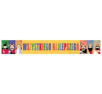 Banner Królewska Impreza - Wszystkiego Najlepszego 185 cm