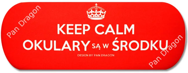 Etui na okulary - Keep calm (zachowaj spokój) okulary są w środku