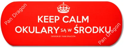Etui na okulary - Keep calm (zachowaj spokój) okulary są w środku
