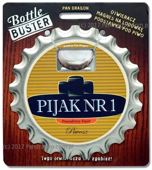 Otwieracz, podstawka, magnes 3w1 - Pijak nr 1 - prawdziwy facet