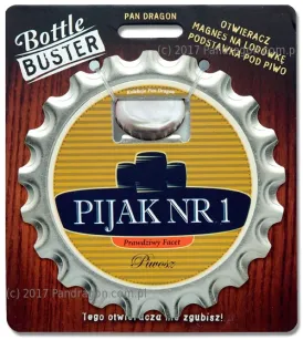 Otwieracz, podstawka, magnes 3w1 - Pijak nr 1 - prawdziwy facet