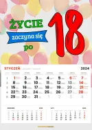 Kalendarz 2024 - Życie zaczyna się po 18