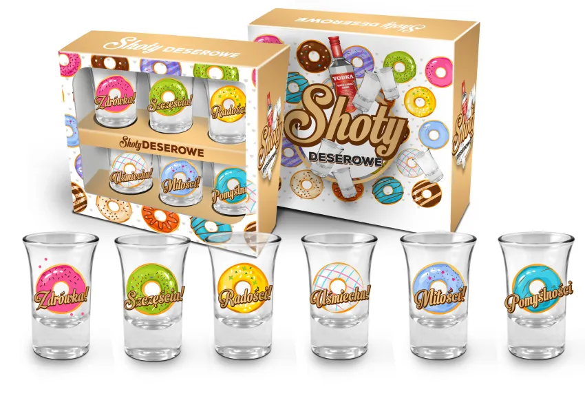 Zestaw 6 kieliszków - Shoty deserowe
