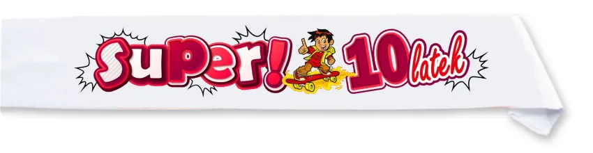 Szarfa dziecięca - Super! 10 latek