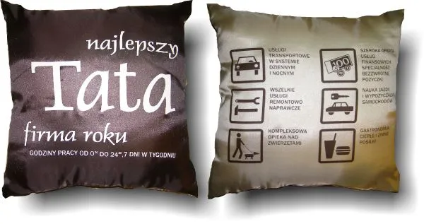 Poduszka - Najlepszy Tata firma roku godz. pracy od 0 do 24, 7 dni w tygodniu ...