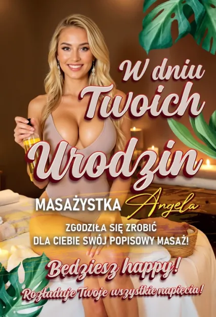 Karnet 2K - W dniu twoich urodzin masażystka Angela