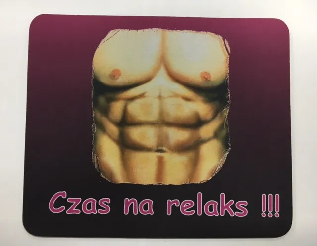 Podkładka pod myszkę - Tors męski - Czas na relaks