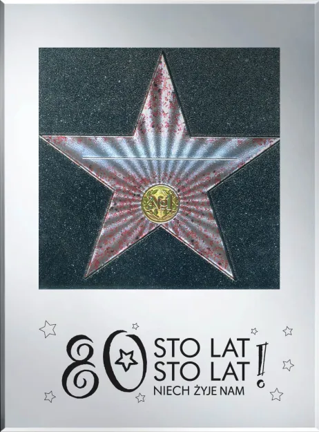 Ramka na zdjęcie  - 80 Super Star! Niech żyje nam - Aleja Gwiazd