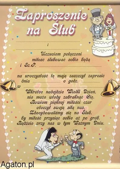 Dyplom - Zaproszenie na ślub