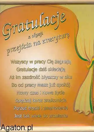 Dyplom - Z okazji przejścia na emeryturę