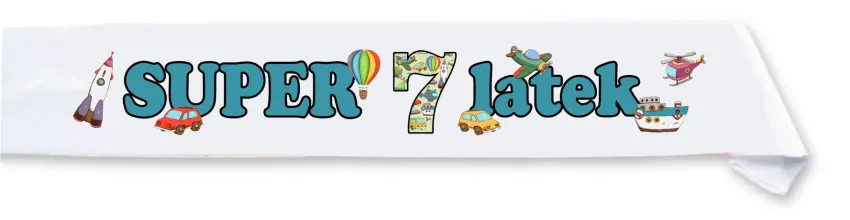 Szarfa dziecięca - Super 7 latek