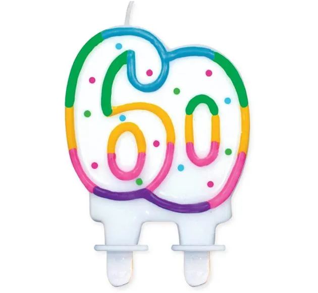 Świeczka z kropeczkami - 60