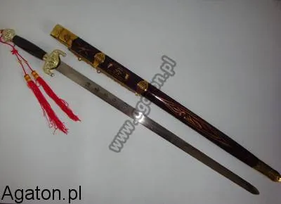 Replika broni - Miecz metalowy, tepy z kaburą -  długość 88 cm