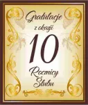 Etykieta na wino - Gratulacje z okazji 10 rocznicy ślubu - 2