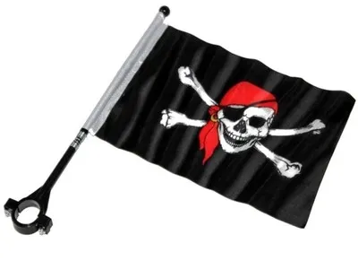 Flaga piracka na rower