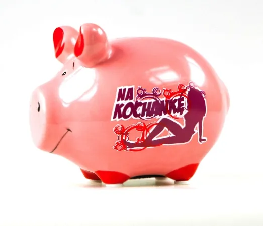 Świnka skarbonka Kukartka - Na kochankę