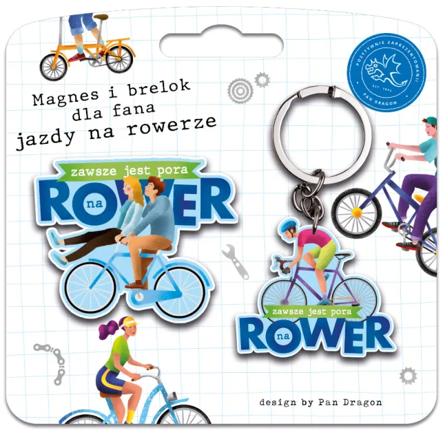 Magnes + brelok Porys - Zawsze jest pora na rower