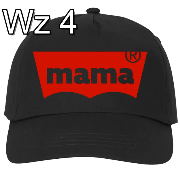 Czapka z daszkiem (czarna) - Mama