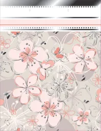 Torebka Kukartka S - Wzory różowe kwiaty i motyle