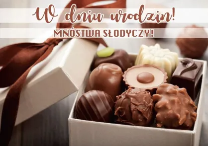 Karnet 3D - W dniu urodzin mnóstwa słodyczy