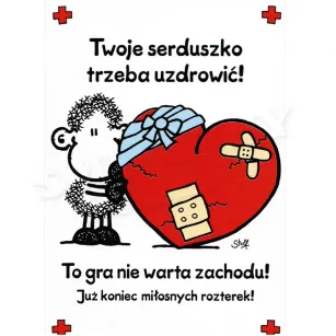 Kartka Sheepworld - Twoje serduszko trzeba uzdrowić!