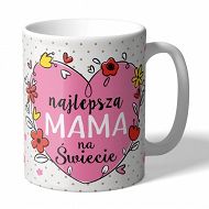 Kubek Kukartka - Najlepsza Mama na świecie (różowe serce)
