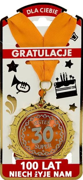 Złoty medal - 30 Jesteś super