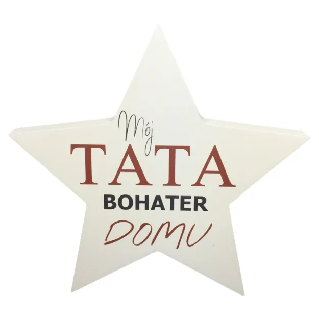 Tabliczka Retro gwiazda - Mój Tata bohater domu