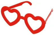 Okulary w ksztalcie serca - Oprawki czerwone