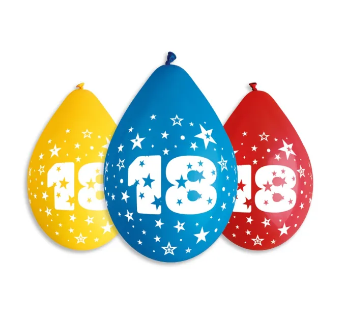 Balony 18 - pastelowe 5szt - wiszące