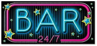 Tabliczka 3D na drzwi - Bar 24/7