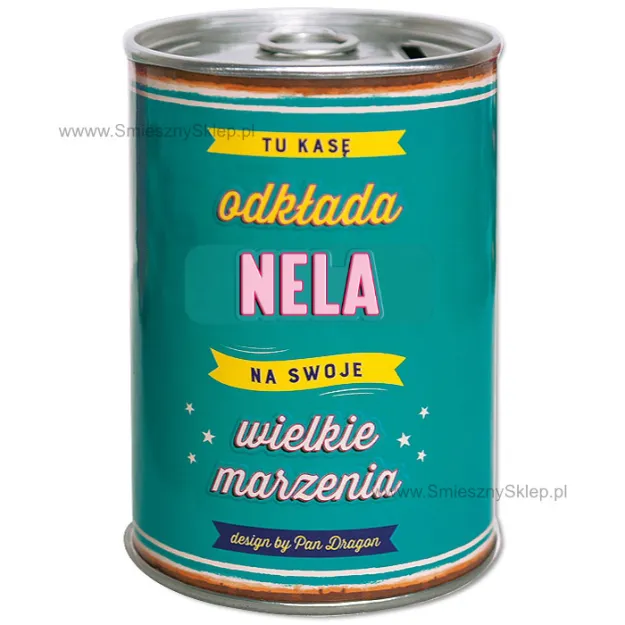 Puszka Skarbonka Vip - Nela - Tu kasę odkłada na swoje wielkie marzenia