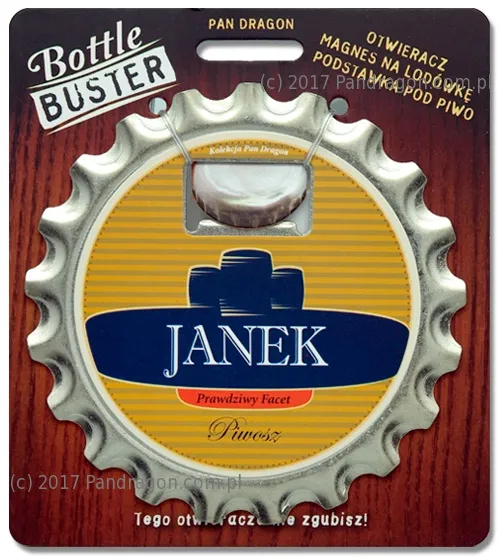 Otwieracz, podstawka, magnes 3w1 - Janek - prawdziwy facet