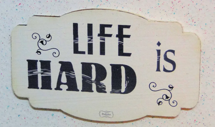 Magnes prostokat vintage - Life is hard