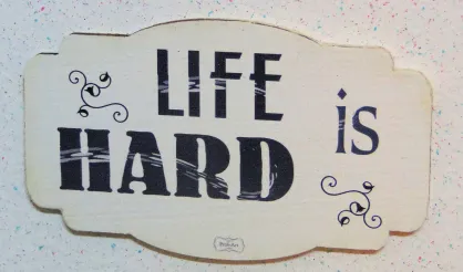 Magnes prostokat vintage - Life is hard