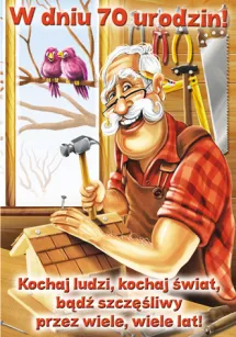 Karnet A5 - W dniu 70 urodzin! Kochaj ludzi, kochaj świat...