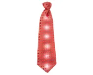 Krawat świecący - Czerwony (z cekinami)